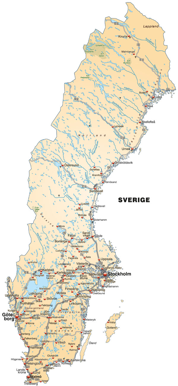 Kort over Sverige